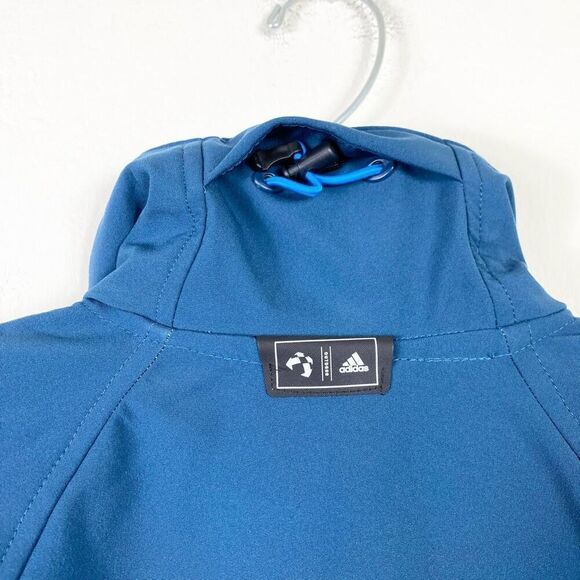 Adidas Men’s Teal Blue Climaproof Outdoor Weather Resistant Zip Up Jacket Size S - Picture 5 of 8